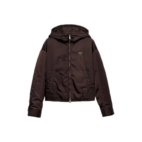 PRADA Темно-коричневые женские куртки