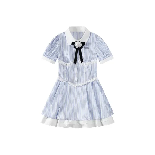 GRAYISMOON Короткое платье с короткими рукавами женское