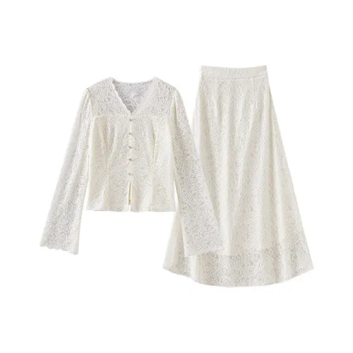 LUYOUYE Бежевый Женские Комплекты с Юбкой