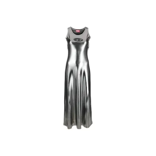 DIESEL Silver Женские Платья без рукавов