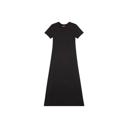 DIESEL Короткий рукав Платье Женское Черное