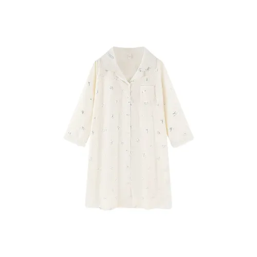 DAISONG Длинный рукав ночная рубашка Женская