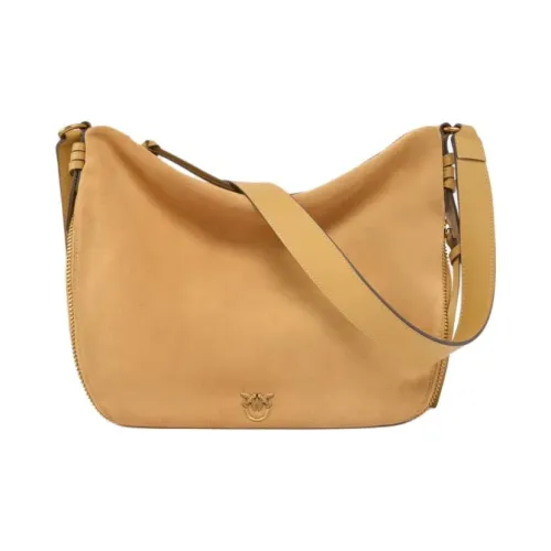 PINKO Love Birds series Корова Кожа Плечевая сумка Средняя Унисекс Желтая