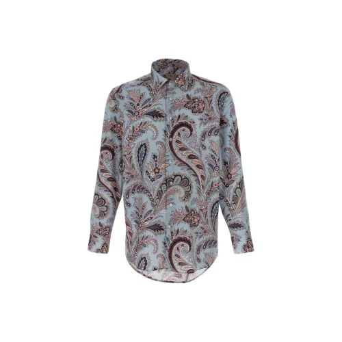 ETRO Светло-синие Мужские Рубашки