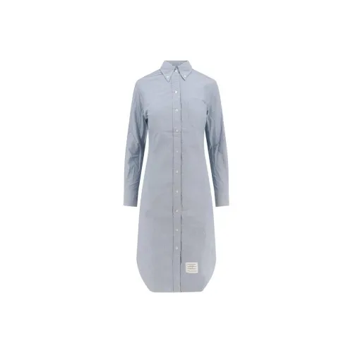 THOM BROWNE Серый Женские Длинные Платья с Рукавами