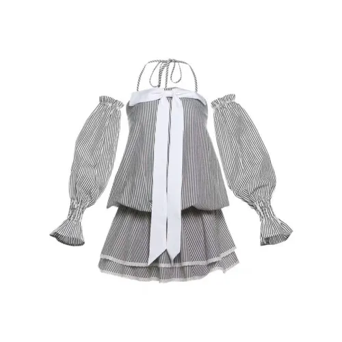 EMDPN Длинное платье с длинными рукавами, женское