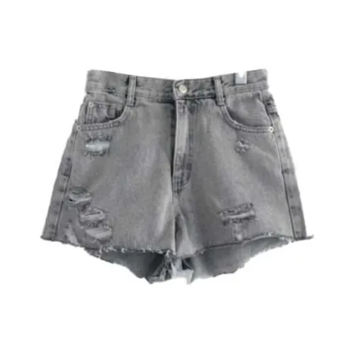 LOWEAR Серые Женские Джинсовые Шорты