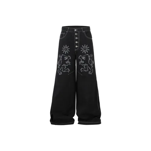 51XXHA Черные Унисекс Джинсы