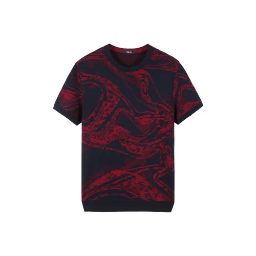 LIU·JO UOMO Короткий рукав T-рубашки Мужской Синий Красный