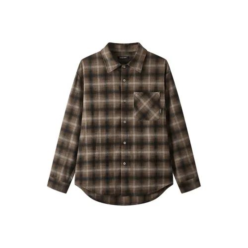 Gxg Jeans Кофейная клетка Мужская рубашка