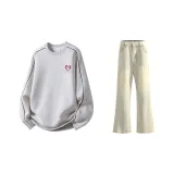 Комплект одежды (Современный серый худи + желтые грязные штаны)