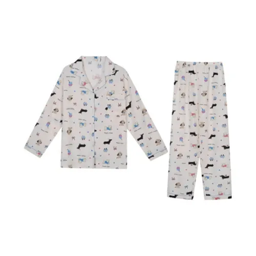 OEING Мультяшный Щенок Одежда Наборы Женские Пижамные Комплекты