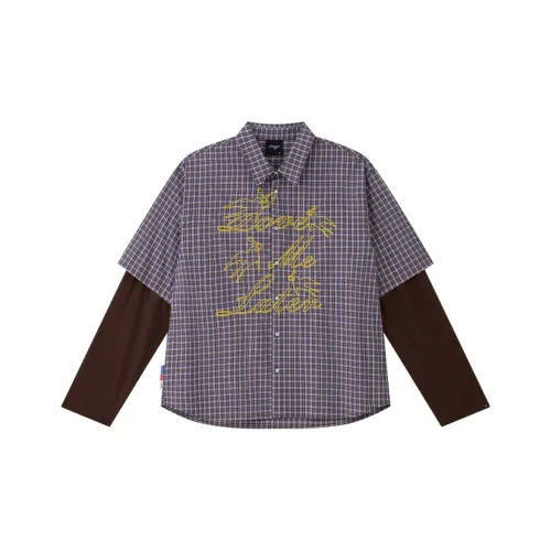 LOVE ME LATER Mock Двухкомпонентная Длинно-рукавная Рубашка Унисекс