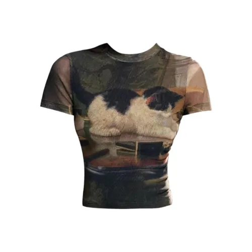 Giyu Черные Женские T-рубашки