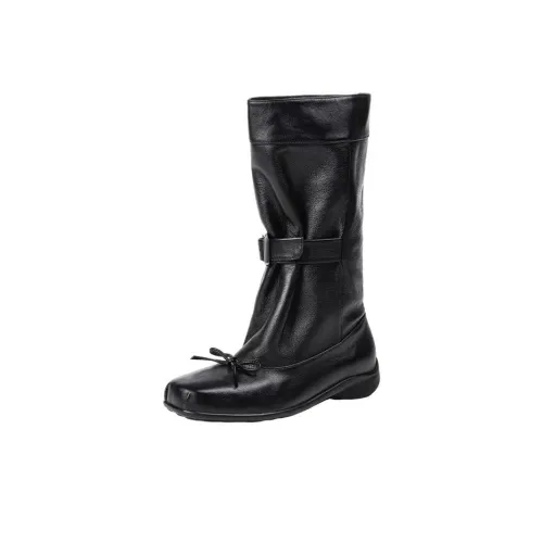 CAOT Колено Высокие сапоги Черные Женские