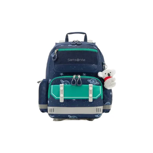 SAMSONITE Ткань Студенческая Сумка Мужская Темно-Синий и Зеленый