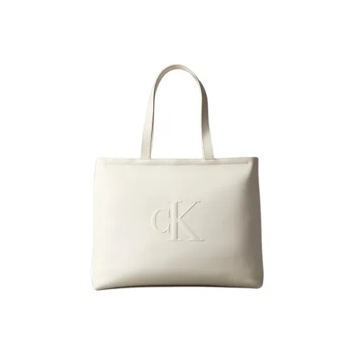 CALVIN KLEIN Полиуретан Тоут Сумка, Сумка для покупок, Сумка на плечо Женская Лилия Белый