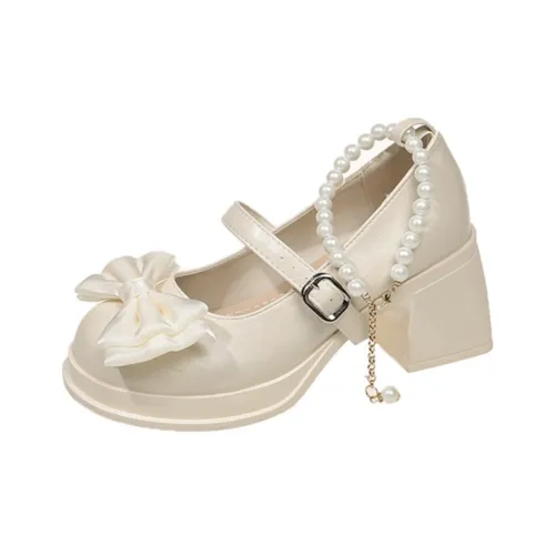 NX DOUGHNUT Грубый каблук Туфли Мэри Джейн Женские