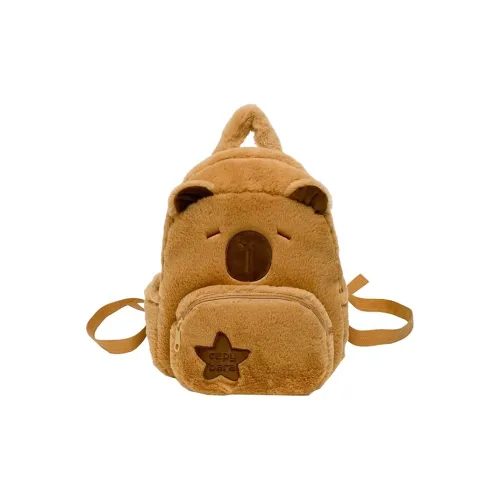 OSOCE Плюшевый рюкзак стандартный унисекс кофейный