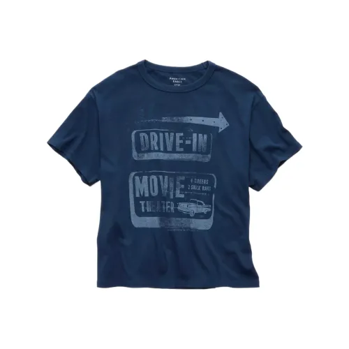 AMERICAN EAGLE Морской Женский T-Рубашки