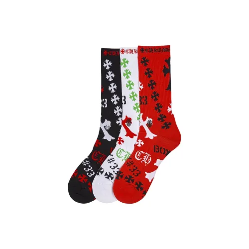 Chrome Hearts Носки Crew Унисекс упаковка из 3 пар