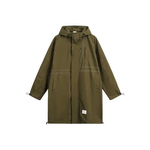 HYLHYL Moss Green Unisex Trench HYLHYL Мох Зеленый Унисекс Тренч