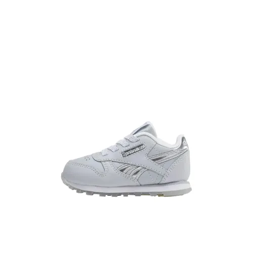 Reebok Classic Leather Low Топ Обувь для малышей Gray Infant And Toddler