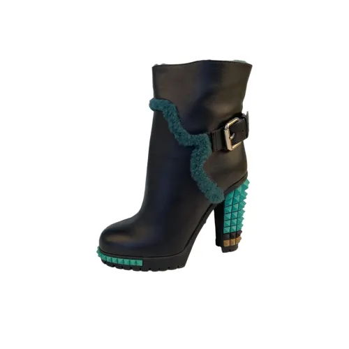 FENDI Короткие Сноубутсы Женские Черные