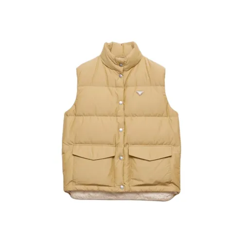 PRADA Жёлтый Женский Пуховый жилет