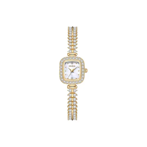 DAVENA Кварцевый механизм Женские часы Shining Adventure Collection 29мм*35мм*8мм Жемчужная раковина Цвет