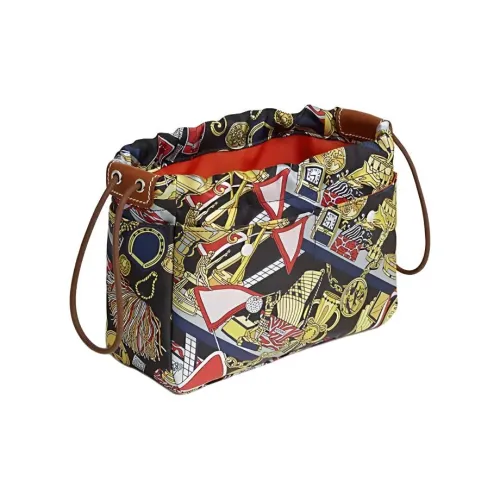 HERMES Fourbi BARENIA Телячья кожа Сумка Женская Черный Желтый Рыжевато-коричневый