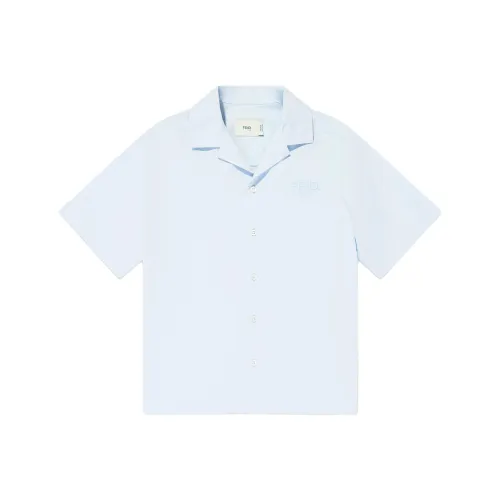 FENDI Светло-синие детские повседневные рубашки