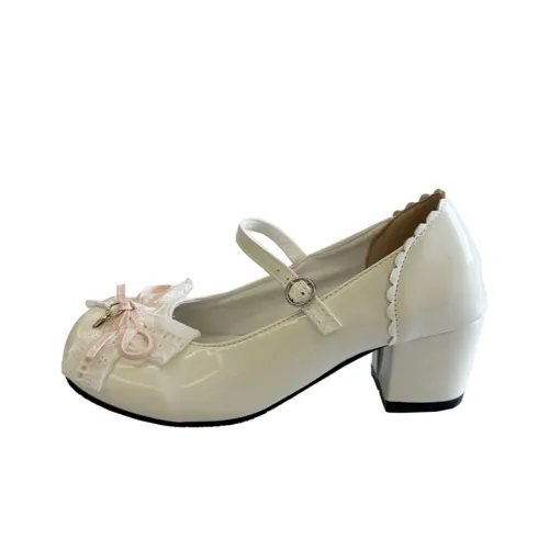 NX DOUGHNUT Грубый каблук Туфли Мэри Джейн Женские