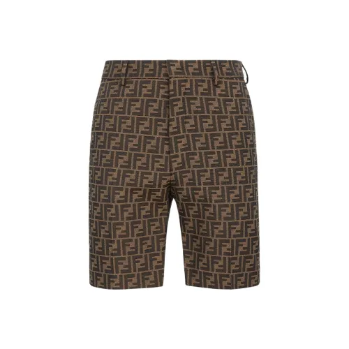 FENDI Коричневые Мужские Повседневные Шорты