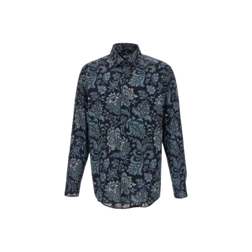 ETRO Мужские Синие Рубашки
