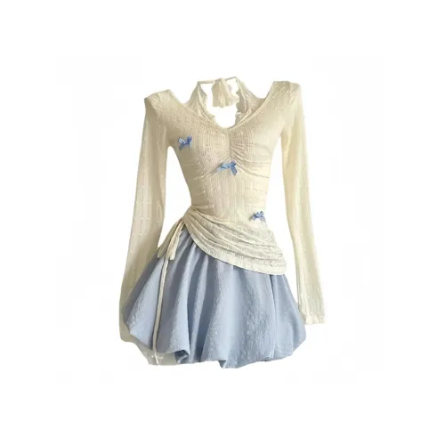 MISTVB Абрикос Женские Комплекты с Юбкой