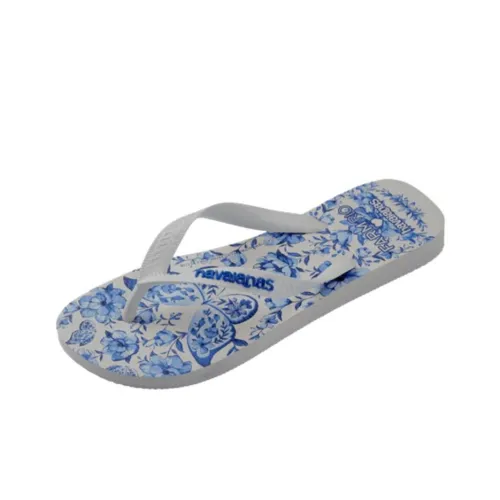 FARM Rio x Havaianas Устойчивые к истиранию Шлепанцы Женские Бежево-синие