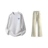 Комплект одежды (Свитшот Pearl White + Штаны Yellow Mud)