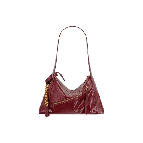 Great Dog and Black Horse Сумка через плечо из коровьей кожи Женская Ангора Красная