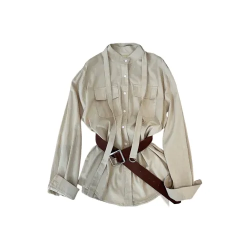 Yvetteclassic Длинный рукав рубашка с сумкой для покупок женская