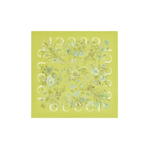 GUCCI Шелковые шарфы Женские Зеленый