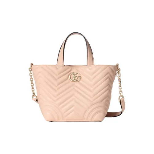 GUCCI Sheepskin Tote Bag Mini Women's Light Pink