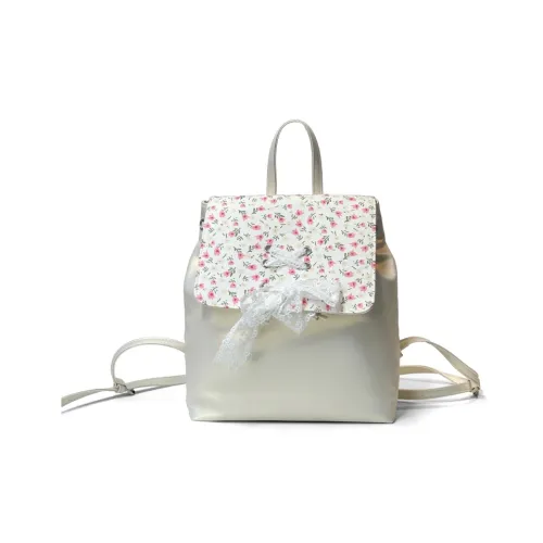 Dusen Kangaroo ПУ (полиуретан) Рюкзак Средний Женская Белый