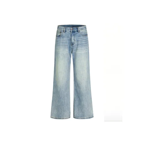 GBXM Промытый Синий Унисекс Джинсы