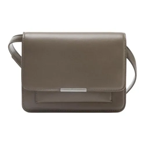 ZARA Полиуретан Сумка через плечо Женская Серого цвета