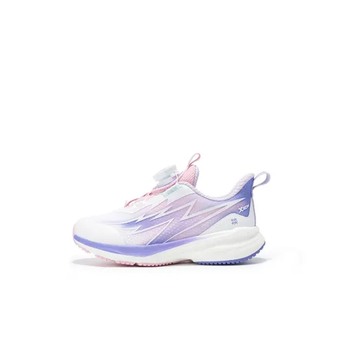 XTEP Пламя Обувь Коллекция Амортизация Устойчивость к износу Дышащий Низкий Топ Детская Беговая Обувь Белый Розовый Фиолетовый Детский