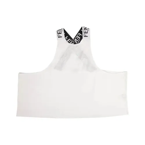 FENDI Белый Женские Спортивные Майки Без Рукавов