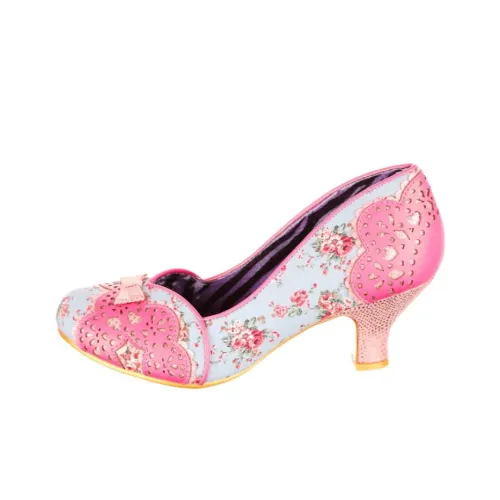 IRREGULAR CHOICE Кружево Icing Грубый каблук Высокие каблуки 6 см Женские Розовый