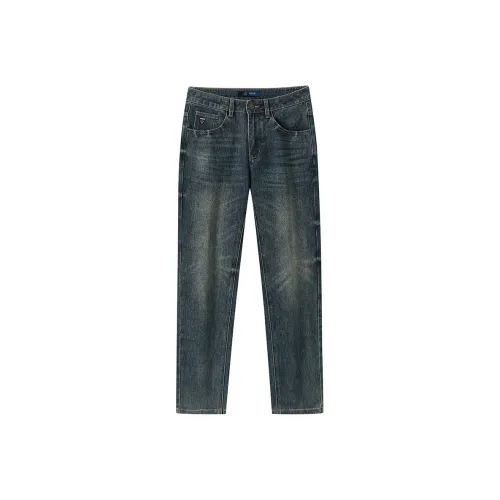 HALEBOSS Blue Men's Jeans HALEBOSS Синий Мужской Джинсы