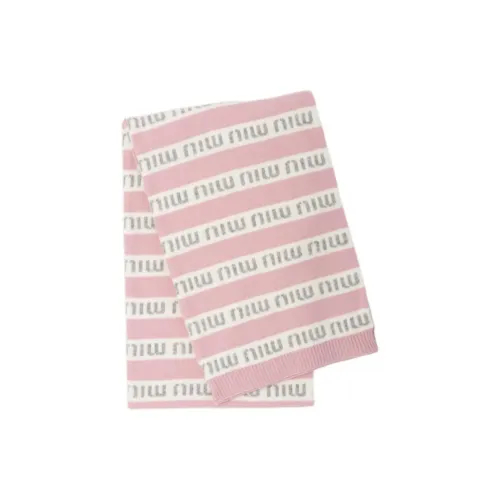 MIU MIU Кашемир Вязаные Шарфы Женские Розовые